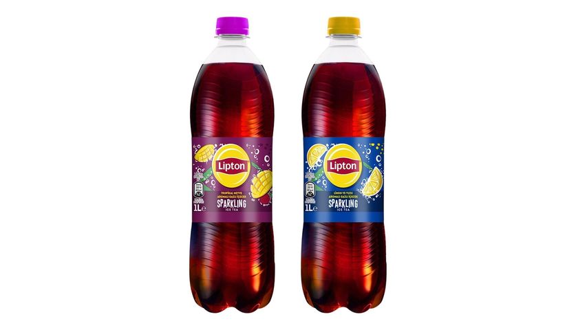 Lipton Lemon & Tropical Fruit Flavored Sparkling Iced Tea 1 L Bundle