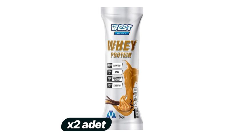 2'li Whey Vanilya & Karamel Aromalı Protein Tozu 36 g Paketi