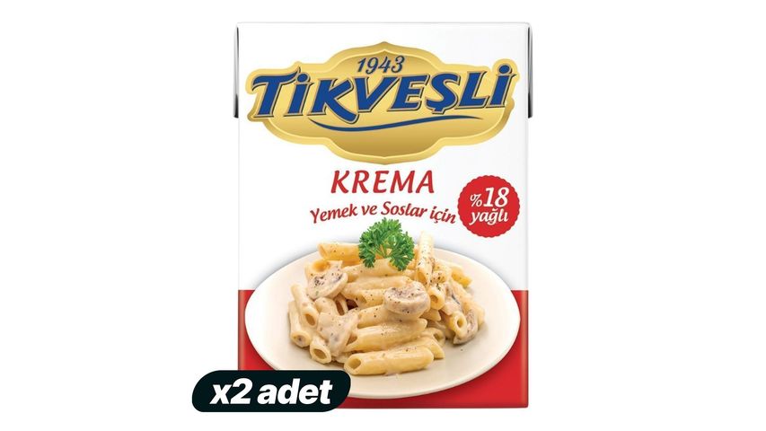 2'li Tikveşli %18 Yağlı Krema 200 ml Paketi