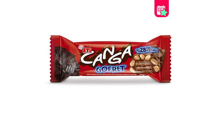 Eti Canga Peanut-Coated Cocoa Cream Wafer 34 g