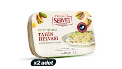 2'li Servet Şekerleme Antep Fıstıklı Tahin Helva 200 g Paketi