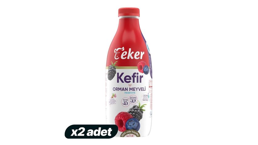 2x Eker Forest Fruits Probiotic Kefir 1 L Bundle