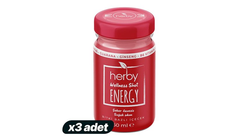 3'lü Herby Energy Shot 60 ml Paketi
