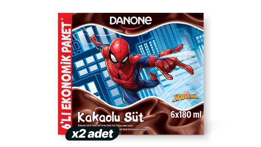2'li Danone Disney Kakaolu Süt 6 x 180 ml Paketi