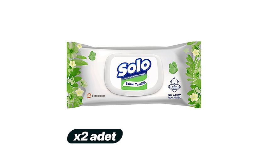 2'li Solo Bahar Tazeliği Islak Havlu 90'lı Paketi