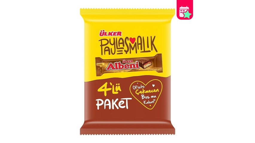 Ülker Albeni Chocolate Caramel Bar 4-pack 160 g