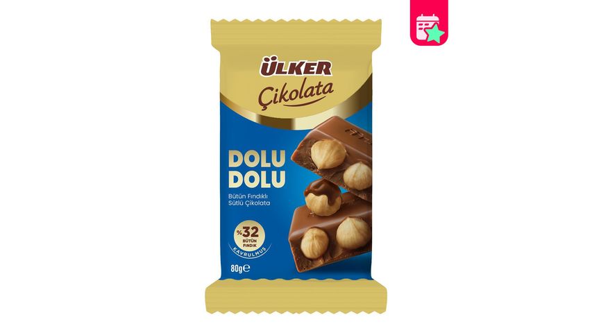 Ülker Dolu Dolu Milk Chocolate with Hazelnuts 80 g