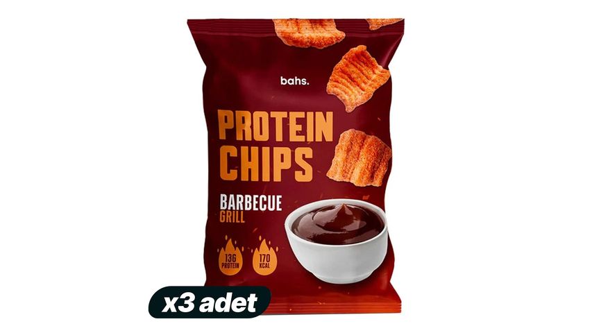 3x Bahs Barbecue Flavored Protein Chips 50 g Bundle