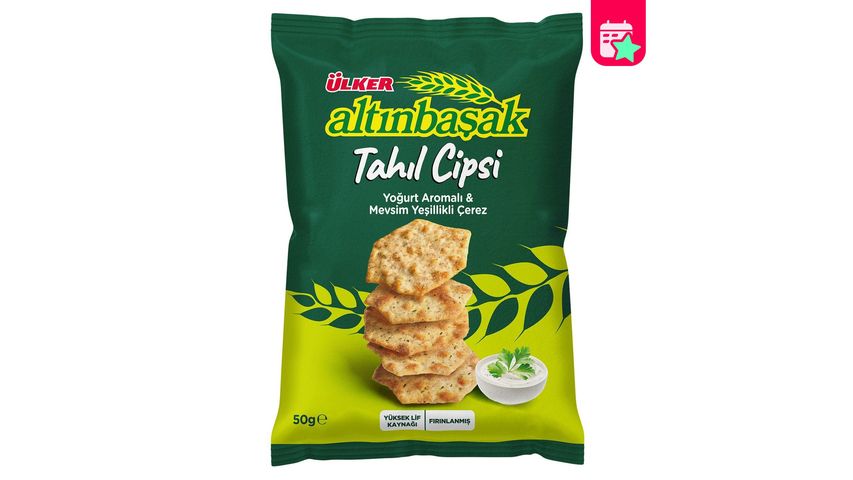 Ülker Altınbaşak Yogurt Flavored & Seasonal Greens Cereal Chips 50 g