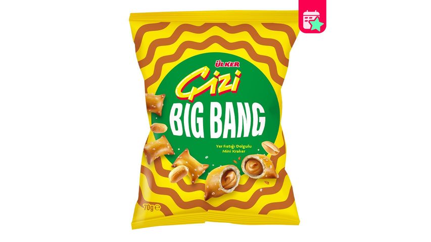 Ülker Çizi Big Bang Peanut Filled Mini Crackers 70 g