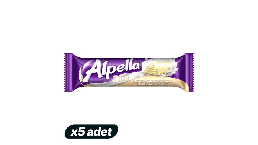 5x Ülker Alpella 3Gen White Wafer Bundle