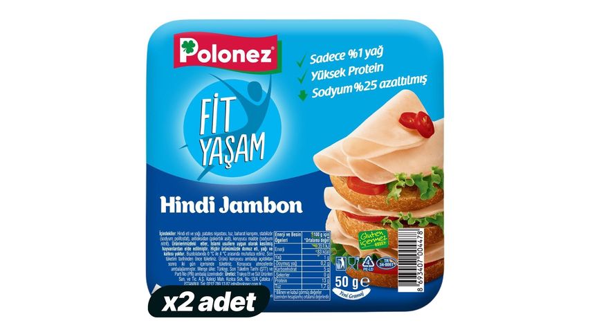 2'li Polonez Hindi Jambon 50 g Paketi