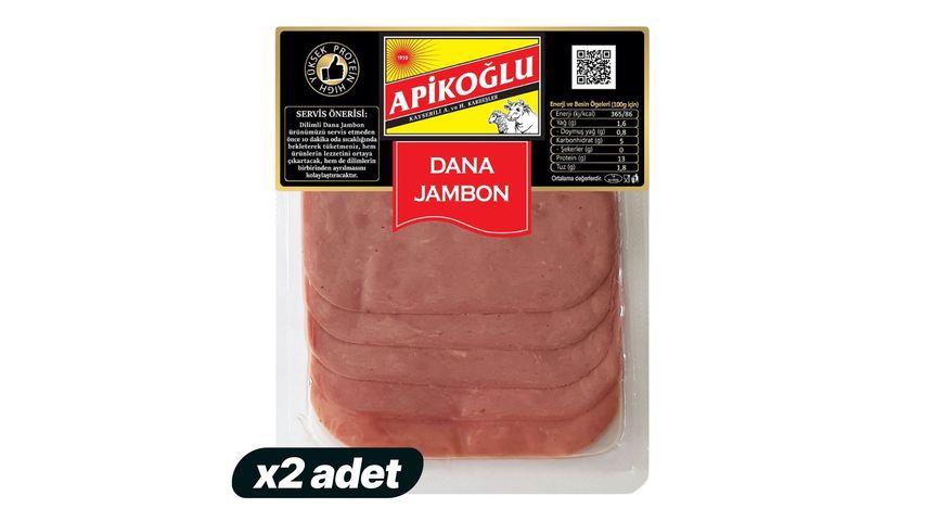 2'li Apikoğlu Dilimli Dana Jambon 70 g Paketi
