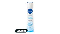 2x NIVEA Fresh Natural Women's Spray Deodorant 150 ml Bundle