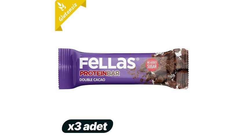 3x Fellas Double Cocoa Protein Bar 32 g Bundle
