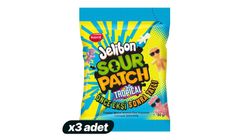 3'lü Jelibon Sour Patch Kids Tropikal Meyve Aromalı Şekerleme 80 g Paketi