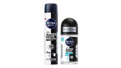 NIVEA MEN Black & White Invisible 200 ml Spray + Roll-On Set Bundle