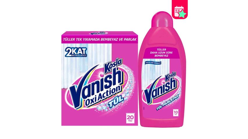 Vanish Kosla Tulle Cleaner 2-Pack Powder 400 g & Brightener 450 ml