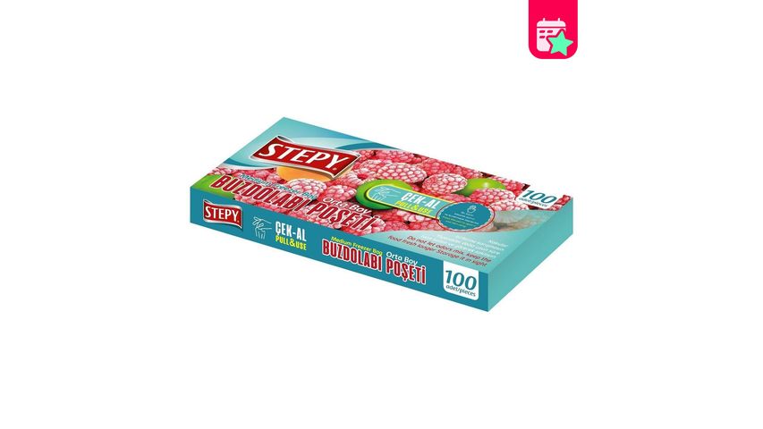 Stepy Pull-Away Refrigerator Bags Medium Size 100 Pieces