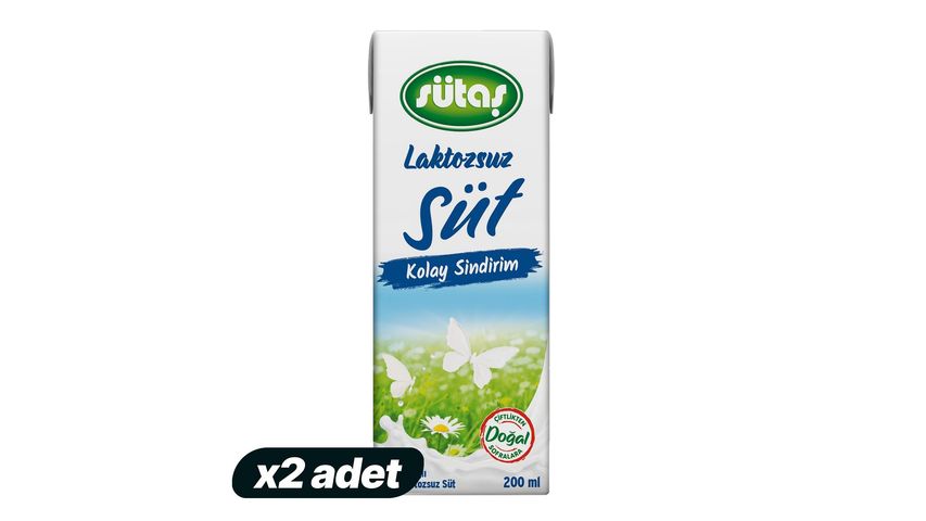 2x Sütaş Lactose-Free Milk 200 ml Bundle