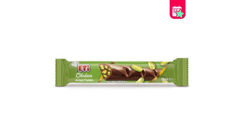 Eti Long Milk Chocolate with Pistachios 17 g