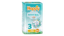 Happy Midi Diaper No: 3 54-Pack
