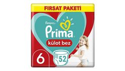 Prima No: 6 XL Külot Bebek Bezi 15+ kg 52'li