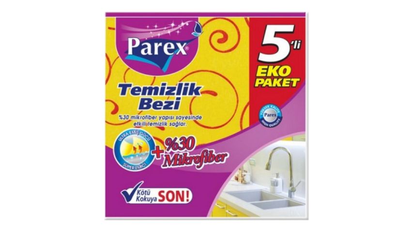 Parex Temizlik Bezi 30% Mikrofiber 5'li
