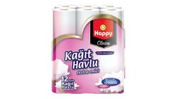 Happy Clean Three-Ply Paper Towels 12-Pack