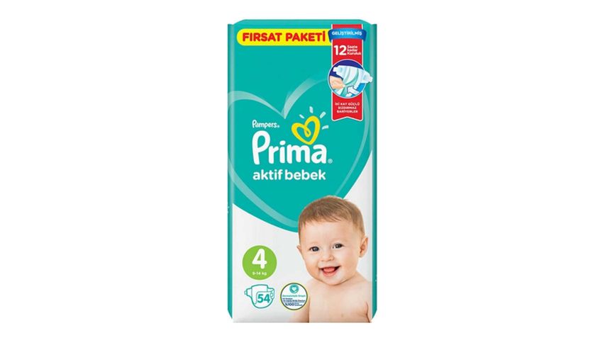 Prima Active Baby Diapers Size 4 54 Pieces