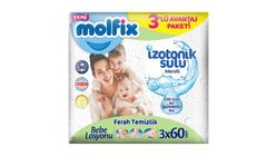 Molfix İzotonik Sulu Islak Mendil 3x60'lı