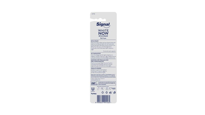 Signal White Now Diş Fırçası Beyaz Dişler 1+1