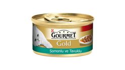Purina Gourmet Gold Somonlu ve Tavuklu Yaş Kedi Maması 85 g