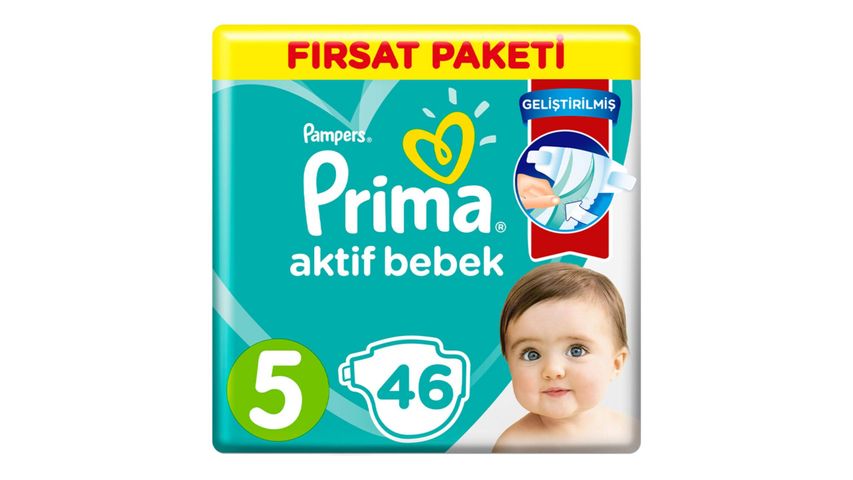 Prima Aktif Bebek Bebek Bezi Beden 5 46 Adet