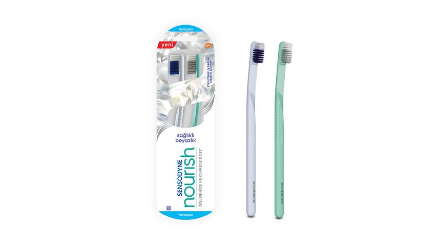 Sensodyne Nourish Healthy Whitening Toothbrush 1+1