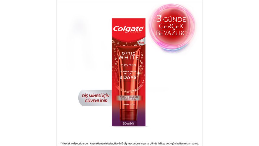 Colgate Optic White Oxygen Active Oxygen Technology Whitening Toothpaste 50 ml