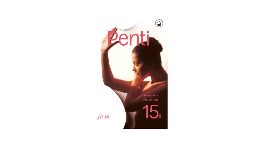 Penti Fit Shiny Black Tights 15 Den Size 3