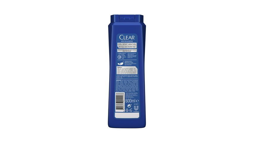 Clear Men Cool Sport Menthol Şampuan 600 ml