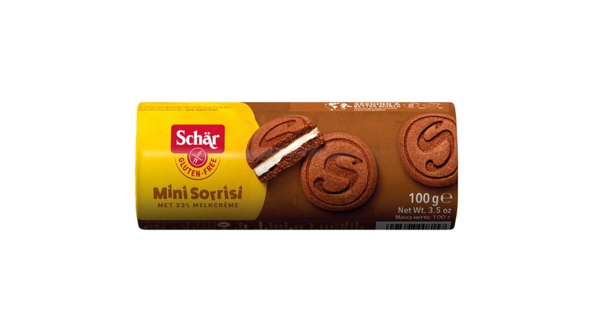 Schar Mini Sorrisi Glutensiz Kaymaklı Çikolatalı Bisküvi 100 g