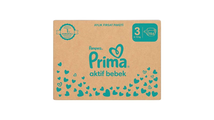 Prima Aktif Bebek Bebek Bezi 3 Beden 156 Adet
