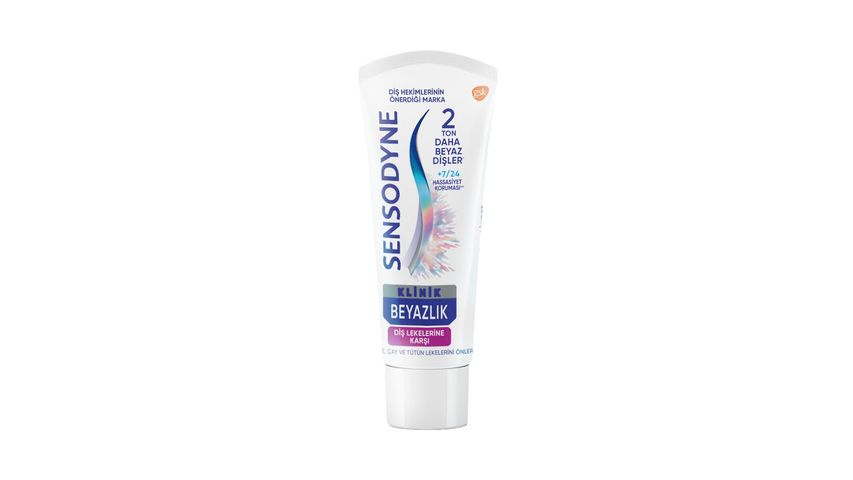 Sensodyne Klinik Beyazlık Çay, Kahve ve Tütün Lekelerine Karşı Diş Macunu 75 ml