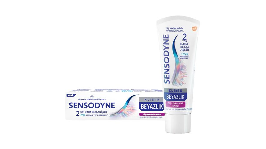 Sensodyne Klinik Beyazlık Çay, Kahve ve Tütün Lekelerine Karşı Diş Macunu 75 ml