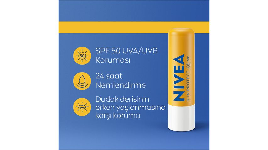 Nivea Sun High Sun Protection Lip Care Cream 4.8 g