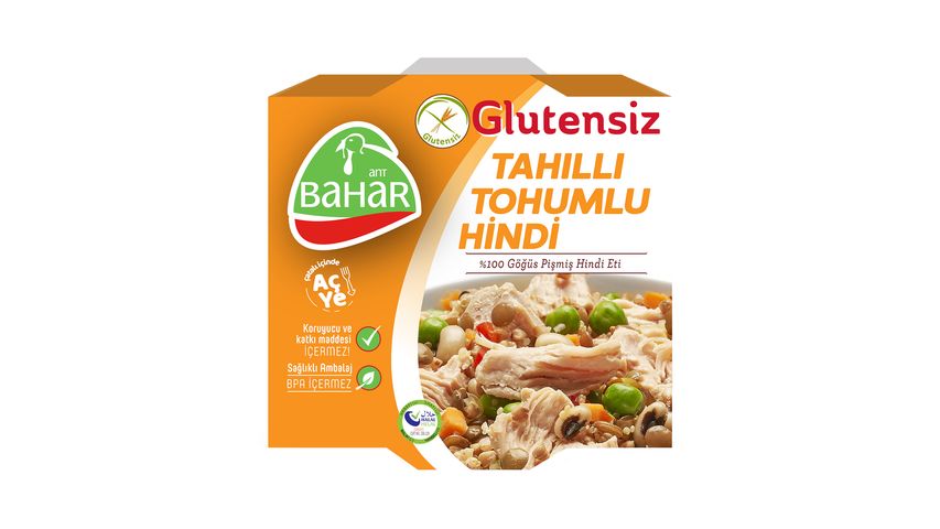Bahar Pişmiş Konserve Glutensiz Tahıllı Tohumlu Hindi 185 g