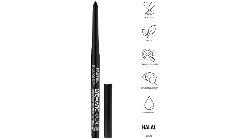 Pastel Eyematic Kajal Waterproof Automatic Eye Pencil Kajal Suya Dayanıklı Göz Kalemi