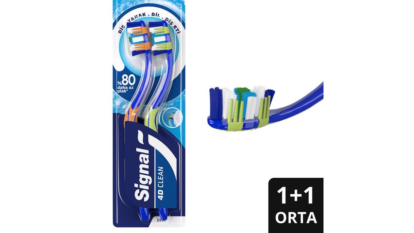 Signal Ultra Clean Expert 4D Clean Toothbrush 1+1 Medium