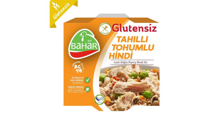 Bahar Pişmiş Konserve Glutensiz Tahıllı Tohumlu Hindi 185 g