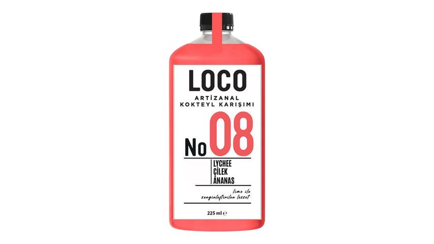 Loco No:08 Lychee Strawberry Pineapple 225 ml