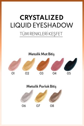 Note Crystalized Liquid Eyeshadow Likit Metalik Göz Farı - 03 Eclipse