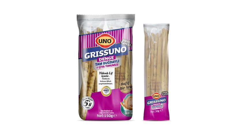 Uno Denge Whole Wheat and Chia Seed Grissini 150 g
